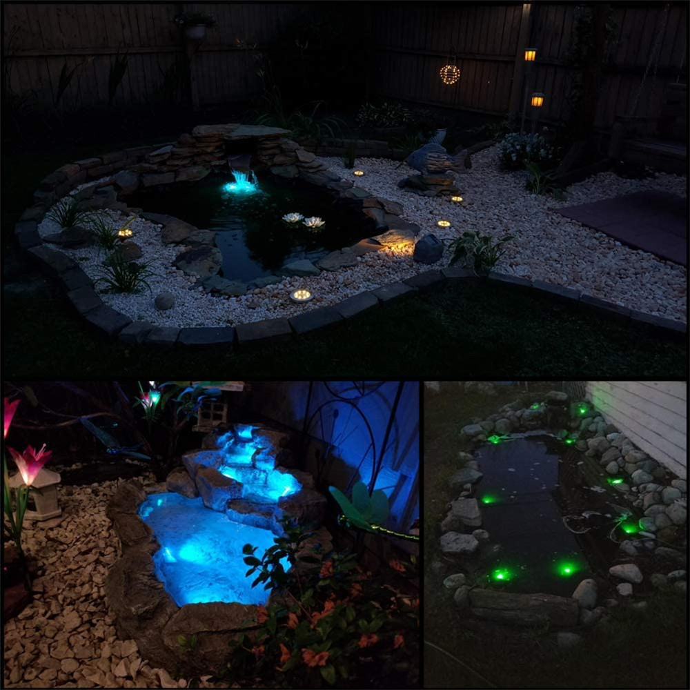 RGB 16Colors Submersible Light 3 LED Underwater Night Light Swimming Pool Light for Outdoor Vase FishTank Pond Wedding Christmas