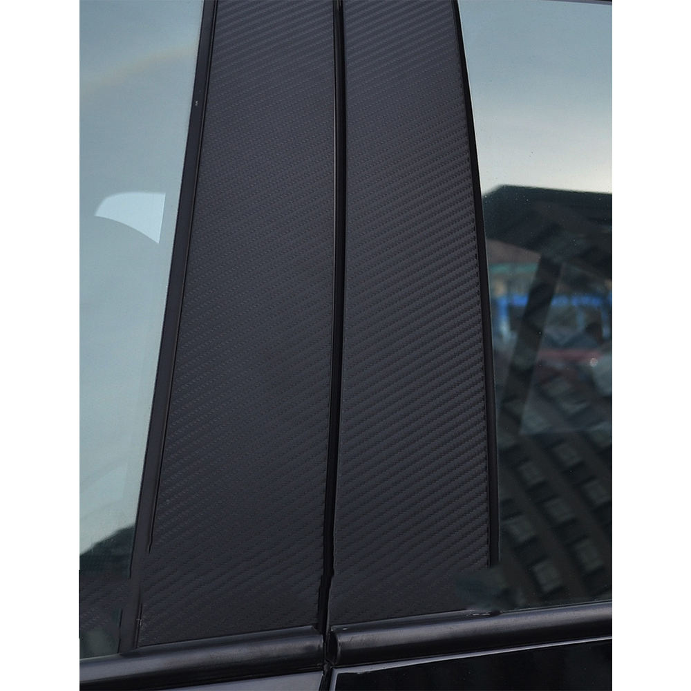 For Chevze Cruze 2009 To 2016 Car Exterior Accessories Carbon Fiber Decorative Window Center Pillar Sticker 12PCS Car Stickers