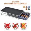 Stainless Steel 40 Cups Nespresso Coffee Capsules Pods Holder Storage Stand Rack Drawers Coffee Capsules Shelves Organization