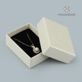 White paper cardboard necklace box with lids