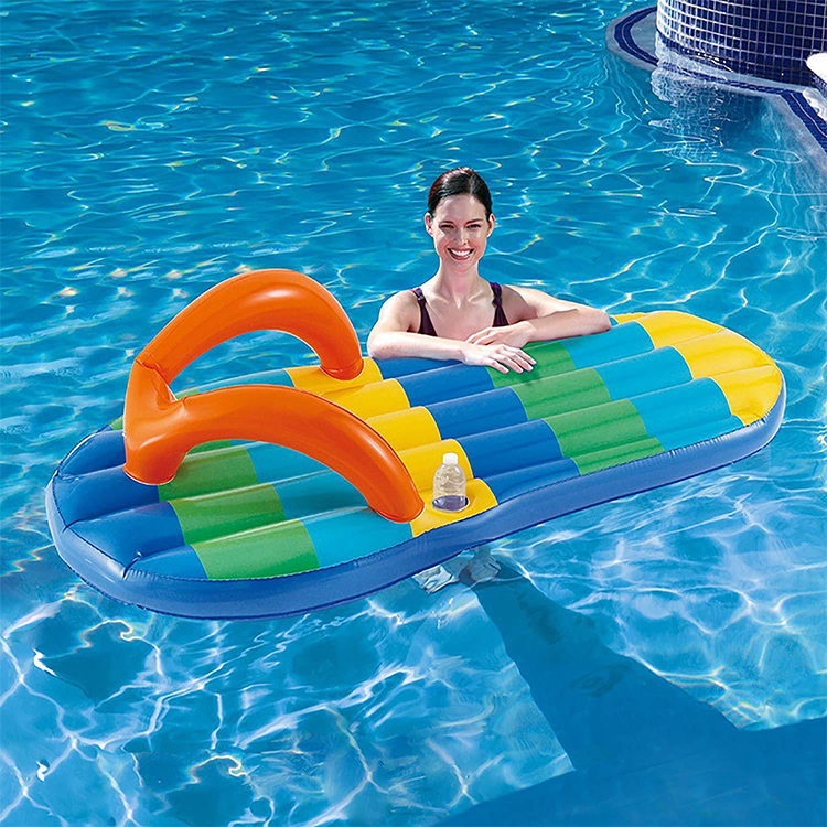 Inflatable Flip Flops Air Mattress Inflatable Floating Folding 3
