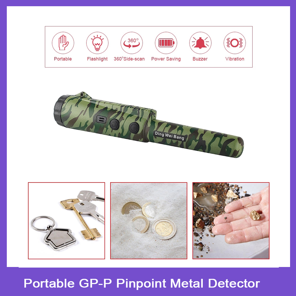 Newest Portable GP-P Pinpoint Metal Detector Industrial Security Smart Sensor Sound Vibrate Alarm Waterproof Metales Scanner