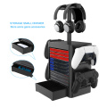 Multi-function Gamepad Controller Tower Stand Bracket Holder for Nintend Switch PS5/PS4/XBOX Series Game CD Disc Headphone Stora