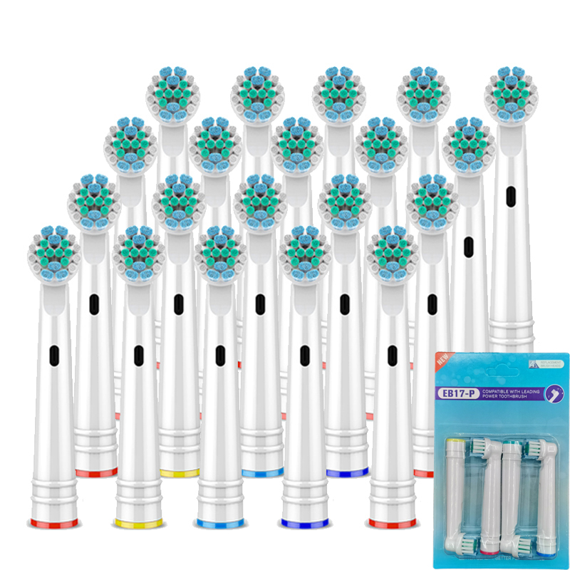 16/20pcs Electric Toothbrush Replacement Brush Heads for Oral B Sensitive Brush Heads Soft Bristles D25 D30 D32 4739 3709