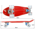 Jusenda Skateboard 22in Mini Cruiser Children's Penny Board Pastel Longboard Fish Skate Board Flashing Wheels Banana Skateboard