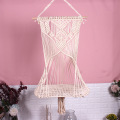 Macrame Cat Swing Bed Cage Hanging Pet Bed House Tassel Cat Toy Handwoven Hanging Basket Tapestry Cotton Rope Pet Cat Hammack