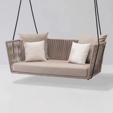 Comfortable rattan swing bed furniture floating water pool outdoor garden hanging hammock chair patio swings