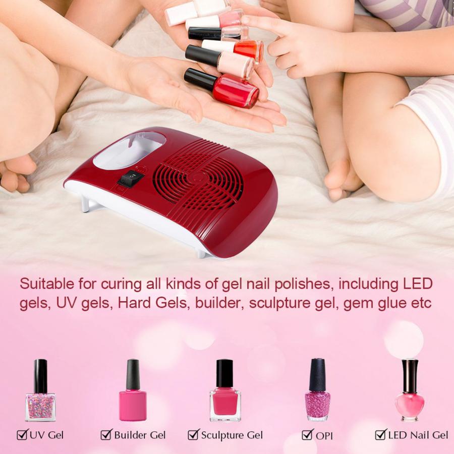 Nail Dryer with Fan Hot/Cold Air Nail Polish Dryer Blower with Fan Manicure Tools for Drying Nail Gel Polish Nail Lamps