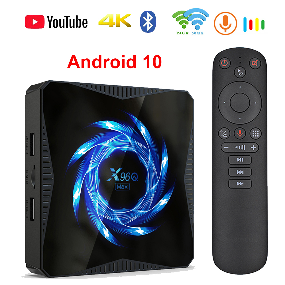 2020 X96Q MAX Smart TV Box Android 10 4G 64GB 2.4G&5G wifi 4K Google Voice Assistant Media Player BT5.0 Youtube set top box 32GB