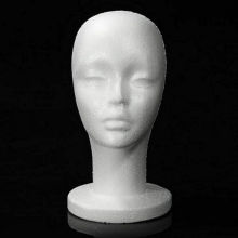 Female Head Model Wig hair Hat Glasses Display Styrofoam Foam Mannequin