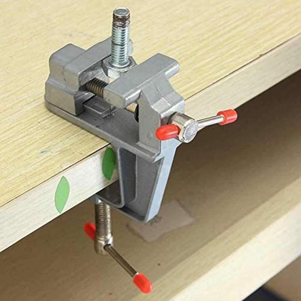 Portable Aluminum Alloy Table Vise Metal Clamp Locksmith Clip Parts Screw Bench for DIY Jewelries Craft mould Fixed Repair Tool