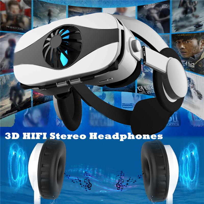 2020 VR with Headphone Console Set Virtual Reality Glasses for 3D Movies Video Games VR Goggles Headset Gafas-3D HD Lenses
