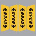 4Pcs Car Door Opening Reflective Sticker Safety Warning Sticker Auto Accessories Reflective Material Warning Tape For Car Safety