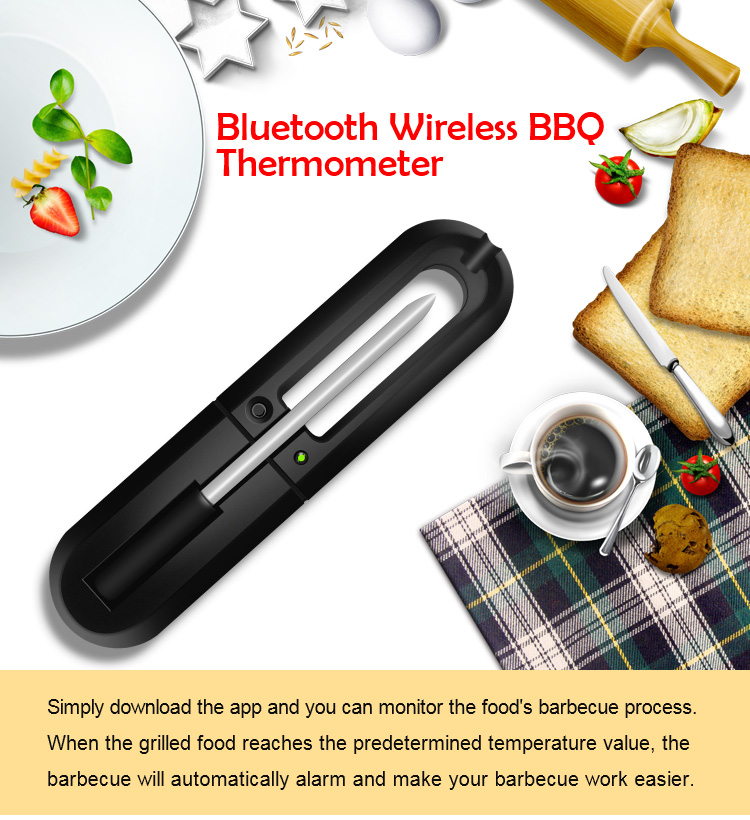 SH253A wireless blue tooth grill BBQ meat thermometer 