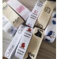 custom personalized name logo tags/cotton printed label/name label for kids/garment tag printing/collar label 50 pcs a lot