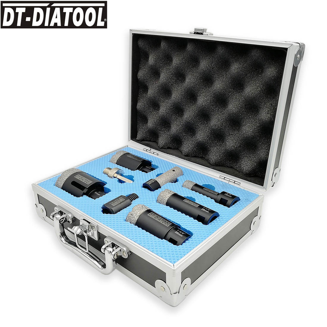 DT-DIATOOL set boxed Diamond Drilling Bits Vacuum Brazed Diamond Drill Core Bits Sets Hole Saw 5/8-11 Thread for Tile Ceramic