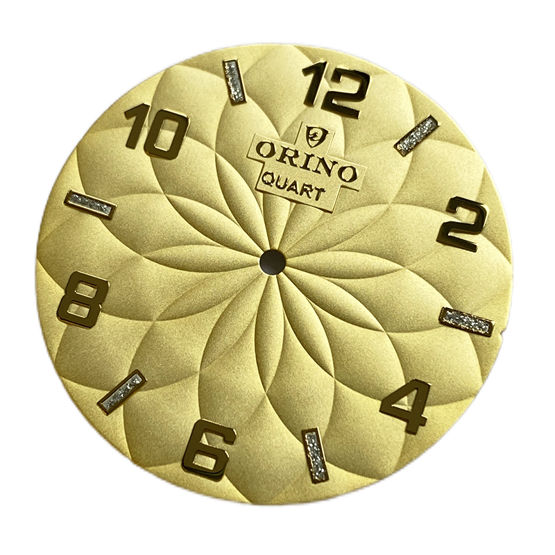 Embossed watch dial in UP sticker