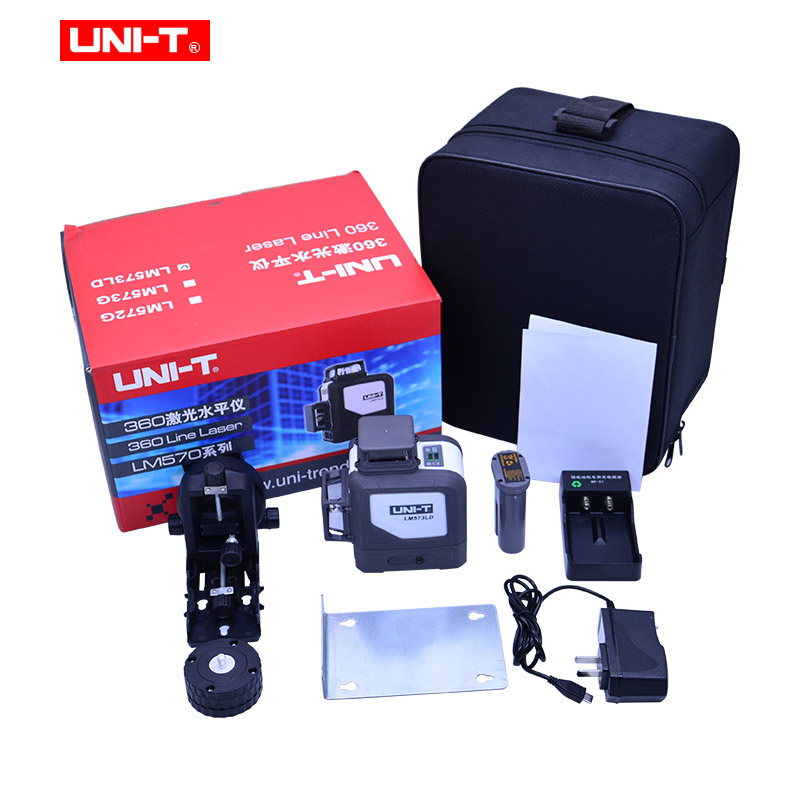 UNI-T LM570 Series 8/12 Lines Self-Leveling 360-Degree Cross Line Laser Level LM572G LM573G LM573LD Level Meter Auto-leveling