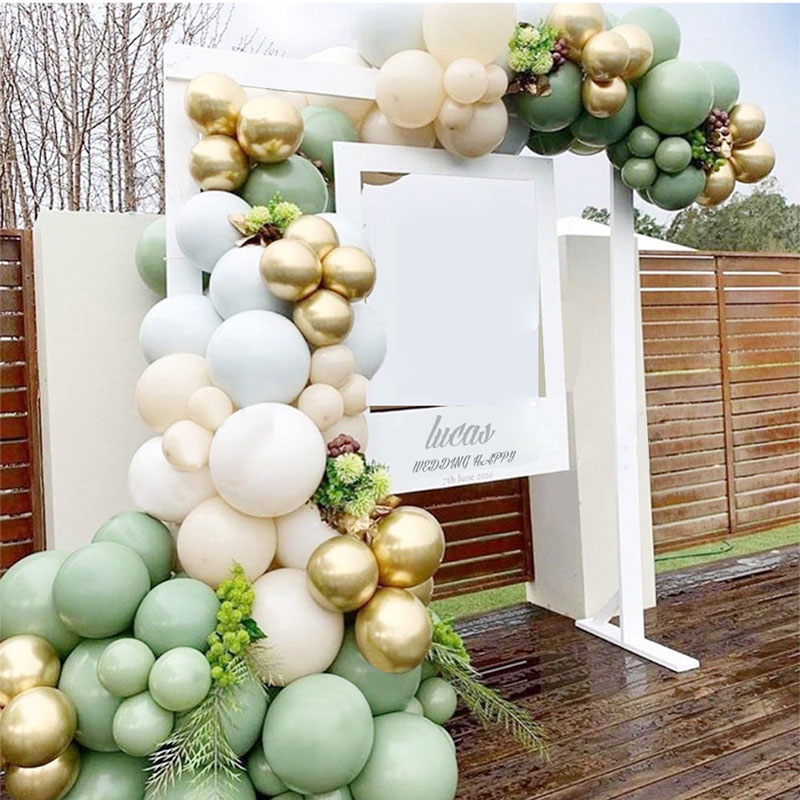 119pcs/set avocado green balloons arch garland set for wedding decoration baby shower balloon chain ballon bow party decor ball
