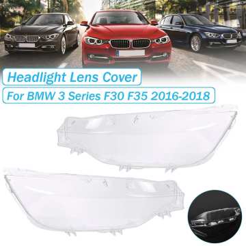 Left Right Car Front Headlamps Transparent Lampshades Headlights Cover Lens For BMW 3 Series F30 F35 2016 2017 2018