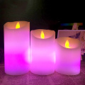 Flameless Dancing Flame LED Candles With RGB Remote,Made by Paraffin Wax,Wedding/Holiday Party Light Decoration,Christmas Candle