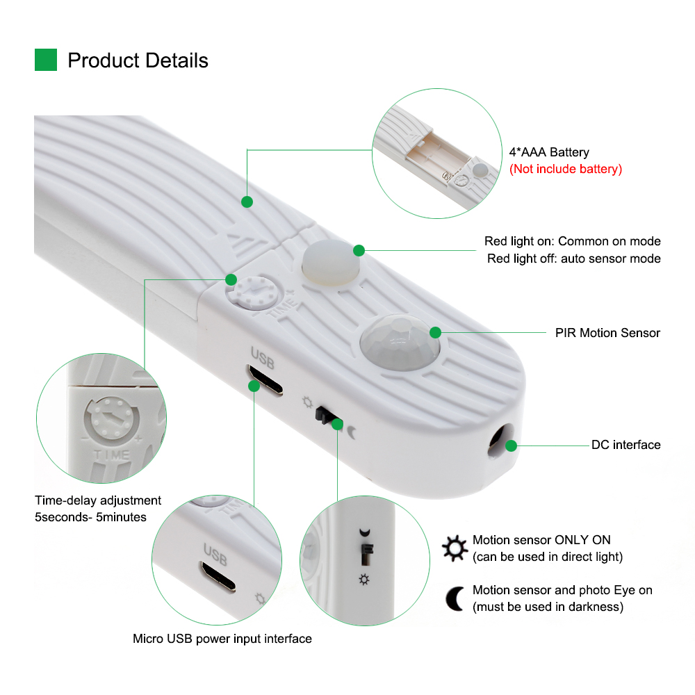 LED Sensor Night Light DIY Night Light for Bedroom / Washroom / Corridor / Stairs PIR Sensor Motion LED Strip Light.