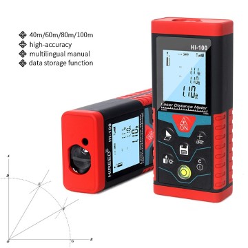 40/60/80/100M Electronic Digital Distance Meter Handheld High Precision Measuring Rangefinder for Instrument