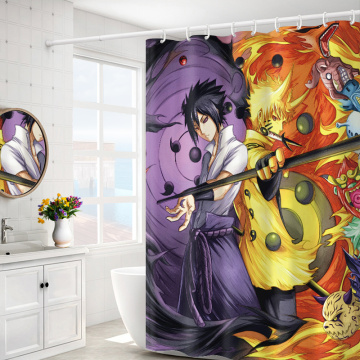 Naruto Anime Waterproof Shower Curtains Shower Curtain Bathroom Polyester 3D Girls Boys