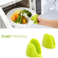Kitchen Cooking Microwave Oven Mitt Insulated Non-slip Silicone Gloves Oven Heat Insulated Finger Gloves