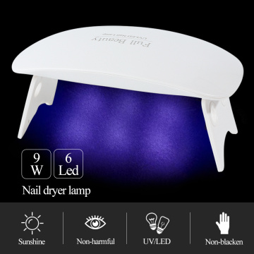 9W Portable Mini Nail Lamp Dryer UV LED Lamp For Manicure Sunlight Curing All Gel Polish USB Fast Dry Nail Art Equipment LA1016