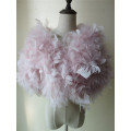 women fur shawl real ostrich fur wrap female burgundy pink wedding dinner scarf evening bridesmaid shawl feather stole furryS63