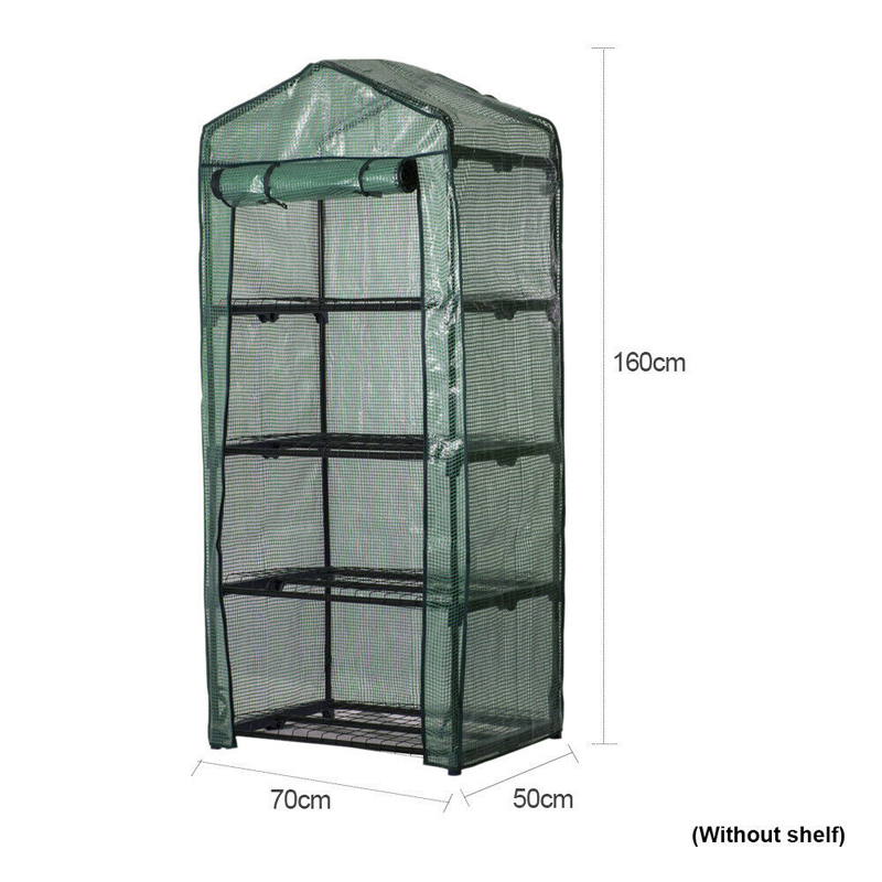 Plastic Greenhouse Cover 4 Tier Plastic Garden Greenhouse Replacement Covers With Reinforced Cover 160x70x50cm