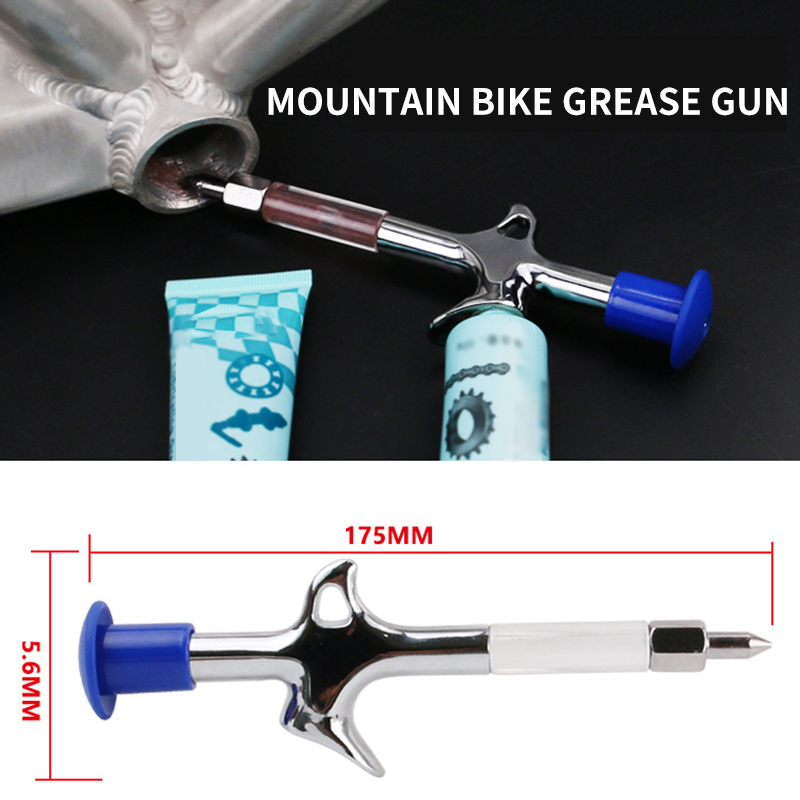Bike Grease Gun Aluminum Bicycle Lubricant Grease Gun For Mountain MTB Road Bike Service Tools Grease Oil Precise Injector