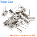Crystal Oscillator Assortment Kit For 11.0592M 12M 32.768K(3*8mm) HC-49S 16M 24M 25M 8M 6M 15Value x 1PCS=15 PCS