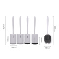 Toilet Brush Rubber Head Cleaning Standing Brush Silicone Long Handle Wall Hanging Brushes for Toilet Floor Cleaning Bathroom