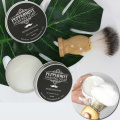 60g Mint Scented Men's Shaving Soap Shaving Cream Aluminum Boxed Foam Rich Gentle Handmade Shave Soap Removal Facial Care