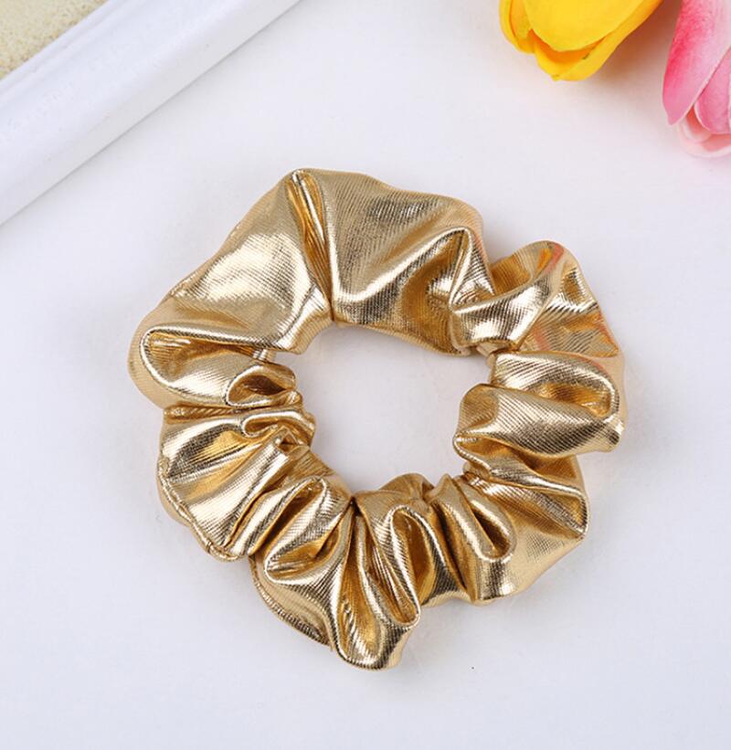 Free shipping fashion women golden rock hair bands lovely hair scrunchies girl's punk hair tie accessories ponytail holder