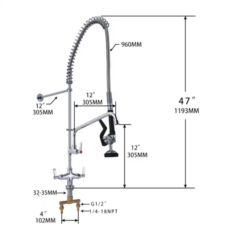 Commercial Stainless Hot And Cold Faucet unit5