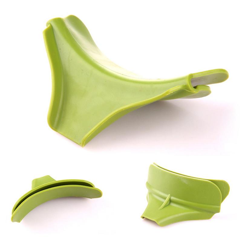 1pcs New Home Food Grade Silicone Funnel Kitchen Water Guide Tool Gadget Kitchen Accessories Green Pot Leak Cookware Parts