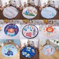 150cm Baby Play Mats Animal Bear Fox Lion Cartoon Pattern Nonskid Crawling Carpet Blanket Kids Toys Storage Bag Children Mat Toy