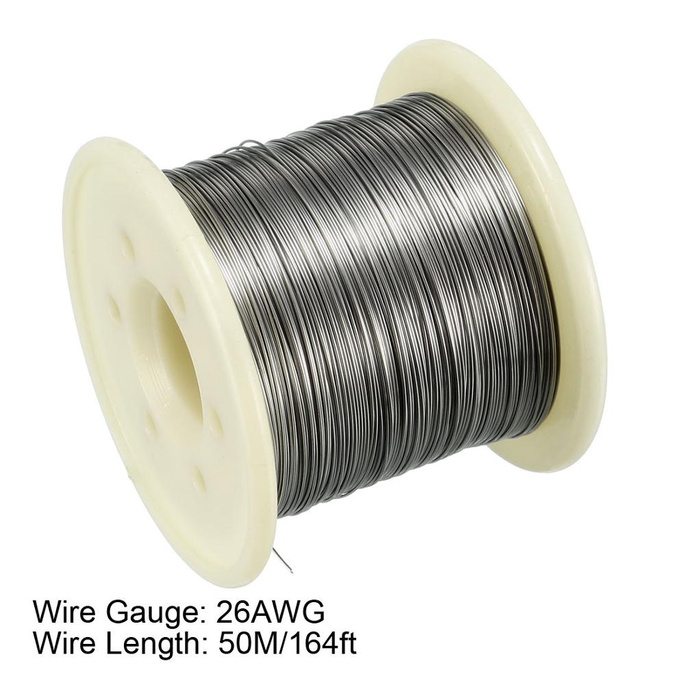 Uxcell 1pc Heating Wire Superfine AWG15 18 19 21 23 24 26 29 FeCrAl Resistor Wire for High Temperature Operation Good Thermal