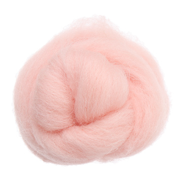 7pcs 35g Needle Felting Natural Wool Rovings For 3D Animal Projects Hand Roving Spinning Weaving DIY Sewing Crafts White/Pink