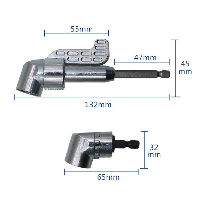 105 Degree Angle Screwdriver Set Torque Wrench Drill Socket Adapter 1/4inch Hex Bit Socket Electric Drill Accessories