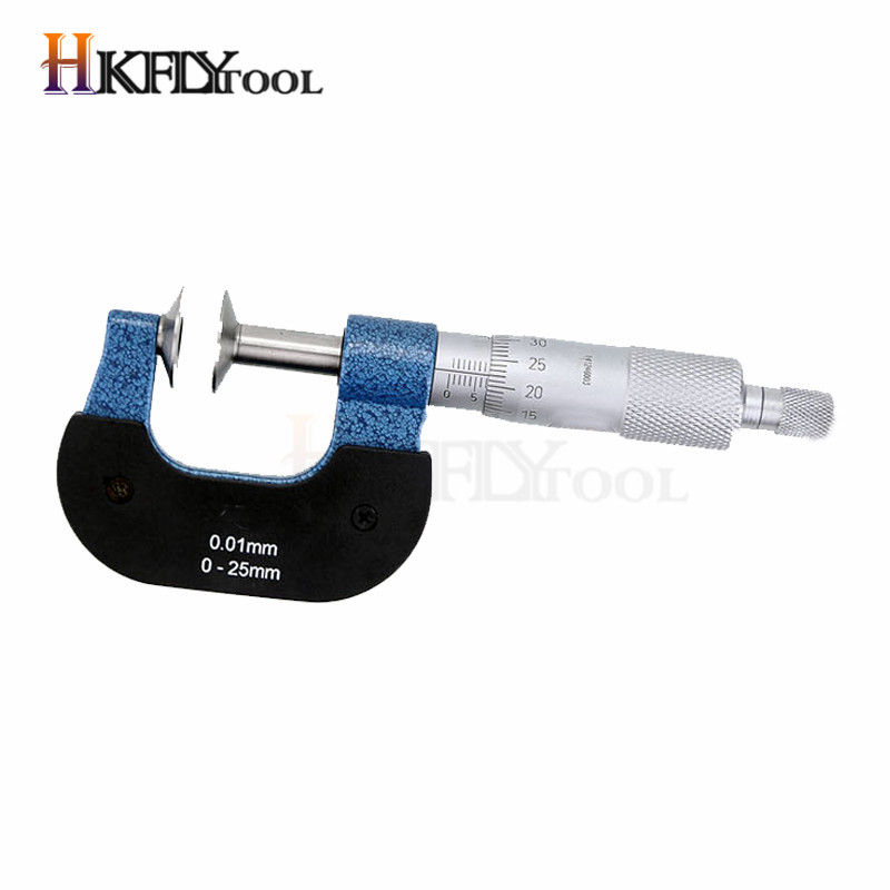 Disc Micrometer 0-25mm/0.01 Outside Micrometers For Lengths Of Gear Teeth And Paper Thickness Gauge Measuring Tool