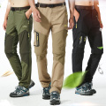 Outdoor Tactical Pants Men Summer Stretch Waterproof Quick Dry Pants Lightweight Breathable Trousers Detachable Hiking Pants