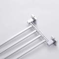 2/3/4 Bars Stainless Steel Towel Shelf Wall-Mounted Bathroom Towel Holder Shelf Rotating Rail Holder Hanger Adhesive Force