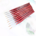 EZONE Red Triangle Pole Paint Brush Fine Hand-painted Hook Line Pen Sharp Tip Watercolor Drawing Painting Brush Oil Art Supply