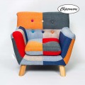 Chpermore Children lazy sofa Simple mini rural patchwork personality Comfortable Living room leisure sofa Kids armchair chair