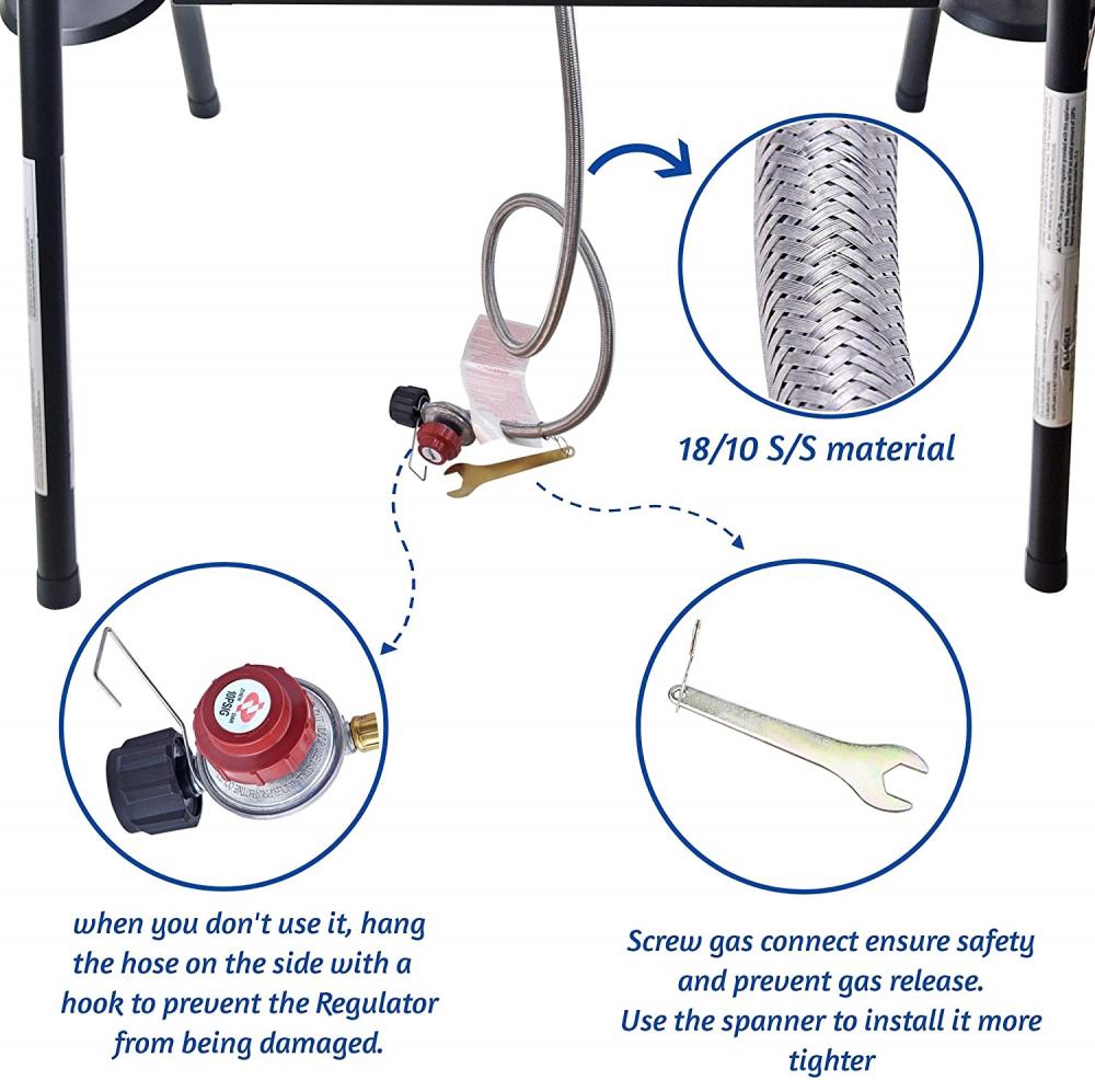 Cast Iron High Pressure Propane Camping Burner Stove