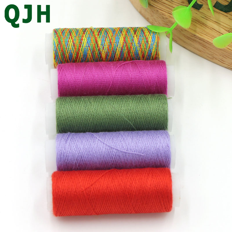 Hot 24 roll / lot color mixed yarn DIY Hand Sewing Thread/ Sewing Machine silk threads for embroidery Household sutures